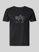 Alpha Industries T-Shirt mit Label-Print in Black, Größe L