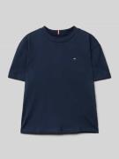 Tommy Hilfiger Teens T-Shirt mit Logo-Stitching in Marine, Größe 128