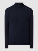 SELECTED HOMME Strickjacke mit Stehkragen Modell 'BERG' in Marine Mela...