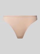 Calvin Klein Underwear String mit elastischem Bund in Beige, Größe L