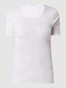 Hanro T-Shirt aus Baumwolle Modell 'Cotton Seamless' in Weiss, Größe L