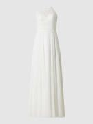 Luxuar Brautkleid aus Spitze und Chiffon in Offwhite, Größe 34