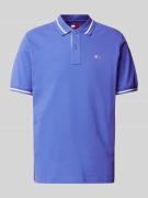 Tommy Jeans Regular Fit Poloshirt mit Logo-Stitching in Royal, Größe S