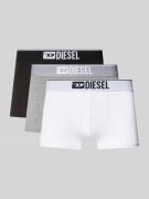 Diesel Trunks mit elastischem Logo-Bund im 3er-Pack in Mittelgrau, Grö...