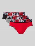 Diesel Slip mit elastischem Logo-Bund im 3er-Pack in Mittelgrau, Größe...