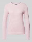 Vila Strickpullover mit Rundhalsausschnitt Modell 'Vidalo' in Rosa, Gr...