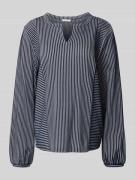 Tom Tailor Regular Fit Blusenshirt Bio-Baumwoll-Anteil in Dunkelblau, ...