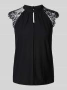 Vero Moda Regular Fit Top mit Spitzenärmeln Modell 'MILLA' in Black, G...