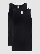 Skiny Tanktop aus Baumwolle im 2er-Pack in Black, Größe L