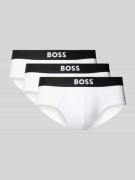 BOSS Slip mit elastischem Label-Bund im 3er-Pack Modell 'ONE' in Weiss...