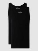 Tom Tailor Tanktop aus Baumwolle im 2er-Pack in Black, Größe M