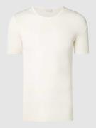 Hanro T-Shirt aus Merinowoll-Seide-Mix in Ecru, Größe S