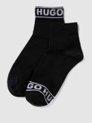 HUGO Socken mit Label-Print im 2er-Pack in Black, Größe 35-38