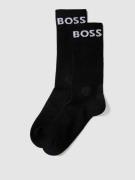 BOSS Socken mit Label-Print im 2er-Pack in Black, Größe 39-42