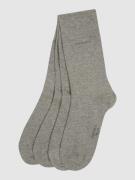 camano Socken im unifarbenen Design im 4er-Pack in Hellgrau, Größe 39-...