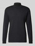 RAGMAN Longsleeve mit gerippten Abschlüssen in Black, Größe S
