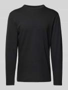 RAGMAN Longsleeve mit Rundhalsausschnitt in Black, Größe S
