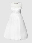 TROYDEN COLLECTION Brautkleid mit floraler Spitze in Weiss, Größe 42