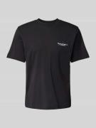 Jack & Jones T-Shirt mit Label-Print Modell 'BOSTON' in Black, Größe L