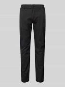 Lindbergh Slim Fit Chino mit Gesäßtaschen in Black, Größe 30/34