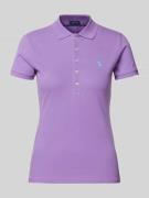 Polo Ralph Lauren Poloshirt mit Label-Stitching Modell 'JULIE' in Lila...
