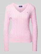 Polo Ralph Lauren Strickpullover mit Logo-Stitching Modell 'KIMBERLY' ...