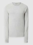 Jack & Jones Strickpullover mit Label-Patch Modell 'HILL' in Mittelgra...