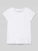 Polo Ralph Lauren Teens T-Shirt mit Logo-Stitching in Weiss, Größe M