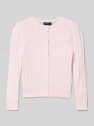 Polo Ralph Lauren Kids Cardigan mit Logo-Stitching in Rosa, Größe 92