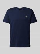 Lacoste T-Shirt mit Label-Stitching Modell 'Basic' in Marine, Größe M
