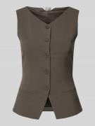 WEEKDAY Weste mit Paspeltaschen Modell 'Cobra' in Mittelgrau, Größe 40