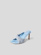Jacquemus Pantoletten mit Pfennigabsatz in Hellblau, Größe 41