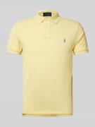 Polo Ralph Lauren Slim Fit Poloshirt mit Label-Stitching in Dunkelgelb...