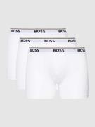 BOSS Trunks mit Logo-Bund im 3er-Pack Modell 'Power' in Weiss, Größe S