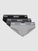 BOSS Slip mit Label-Details im 3er-Pack Modell 'Power' in Dunkelgrau, ...