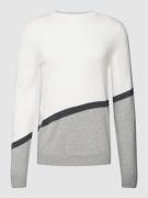 Antony Morato Strickpullover im Colour-Blocking-Design in Offwhite, Gr...