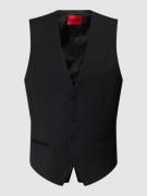 HUGO Anzugweste mit Paspeltaschen in Black, Größe 54