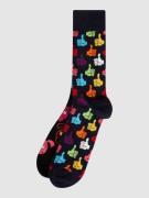 Happy Socks Socken mit Allover-Muster im 2er-Pack in Black, Größe 36-4...