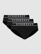 Schiesser Slip mit Logo-Bund im 3er-Pack in Black, Größe L