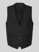 HECHTER PARIS Anzugweste mit Knopfleiste und Schurwoll-Anteil in Black...