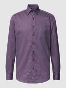 ETERNA Modern Fit Business-Hemd mit Allover-Muster in Rot, Größe 43