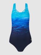 LASCANA Badeanzug mit Rückenausschnitt in Blau, Größe 42C