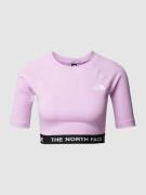 The North Face Cropped T-Shirt mit 1/2-Ärmeln in Violett, Größe XS