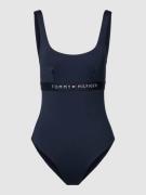 TOMMY HILFIGER Badeanzug mit Label-Detail Modell 'ONE PIECE' in Marine...