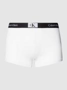 Calvin Klein Underwear Trunks mit eingewebten Label-Details in Weiss, ...