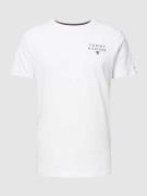 Tommy Hilfiger T-Shirt mit Logo-Stitching in Weiss, Größe L