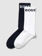 BOSS Socken mit Label-Print im 2er-Pack in Dunkelblau, Größe 39-42