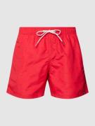 Schiesser Badehose mit Allover-Muster Modell 'Marineland' in Rot, Größ...