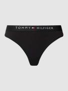 TOMMY HILFIGER String mit elastischem Logo-Bund in Black, Größe L