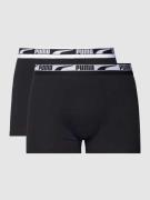 Puma Trunks mit Label-Details im 2er-Pack in Black, Größe L